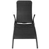 Sun Lounger Black PE rattan, Powder-coated steel Standard - vidaXL