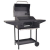 vidaXL BBQ Charcoal Smoker with Bottom Shelf Black, 43048
