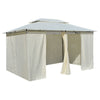 vidaXL Garden Marquee with Curtains 157.5''x118.1'' White , 43216