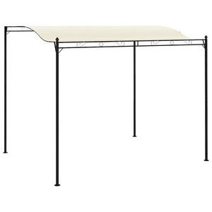 Gazebo Set of 2 Cream White and Black Polyester Large Durable - vidaXL