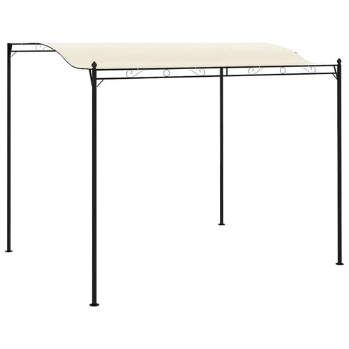 Gazebo Set of 2 Cream White and Black Polyester Large Durable - vidaXL