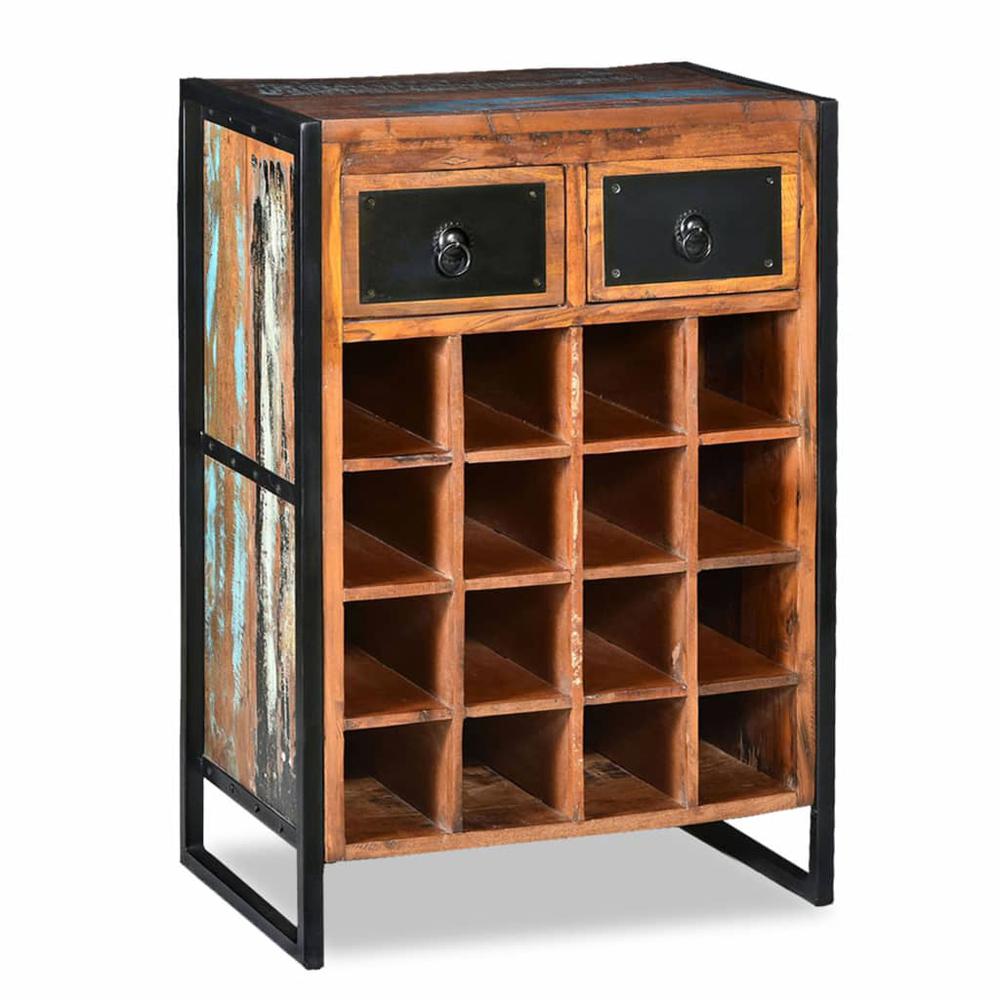 vidaXL Wine Rack for 16 Bottles Solid Reclaimed Wood, 244831