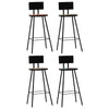 Bar Chair Set of 4 Multicolour Solid reclaimed wood and steel - vidaXL