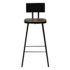 Bar Chair Set of 4 Multicolour Solid reclaimed wood and steel - vidaXL