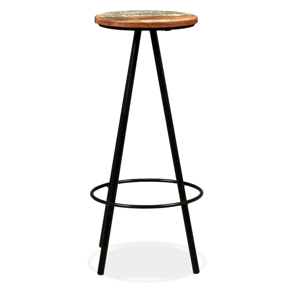 Bar Stool Set of 4 Varied Reclaimed Wood Standard Industrial - vidaXL