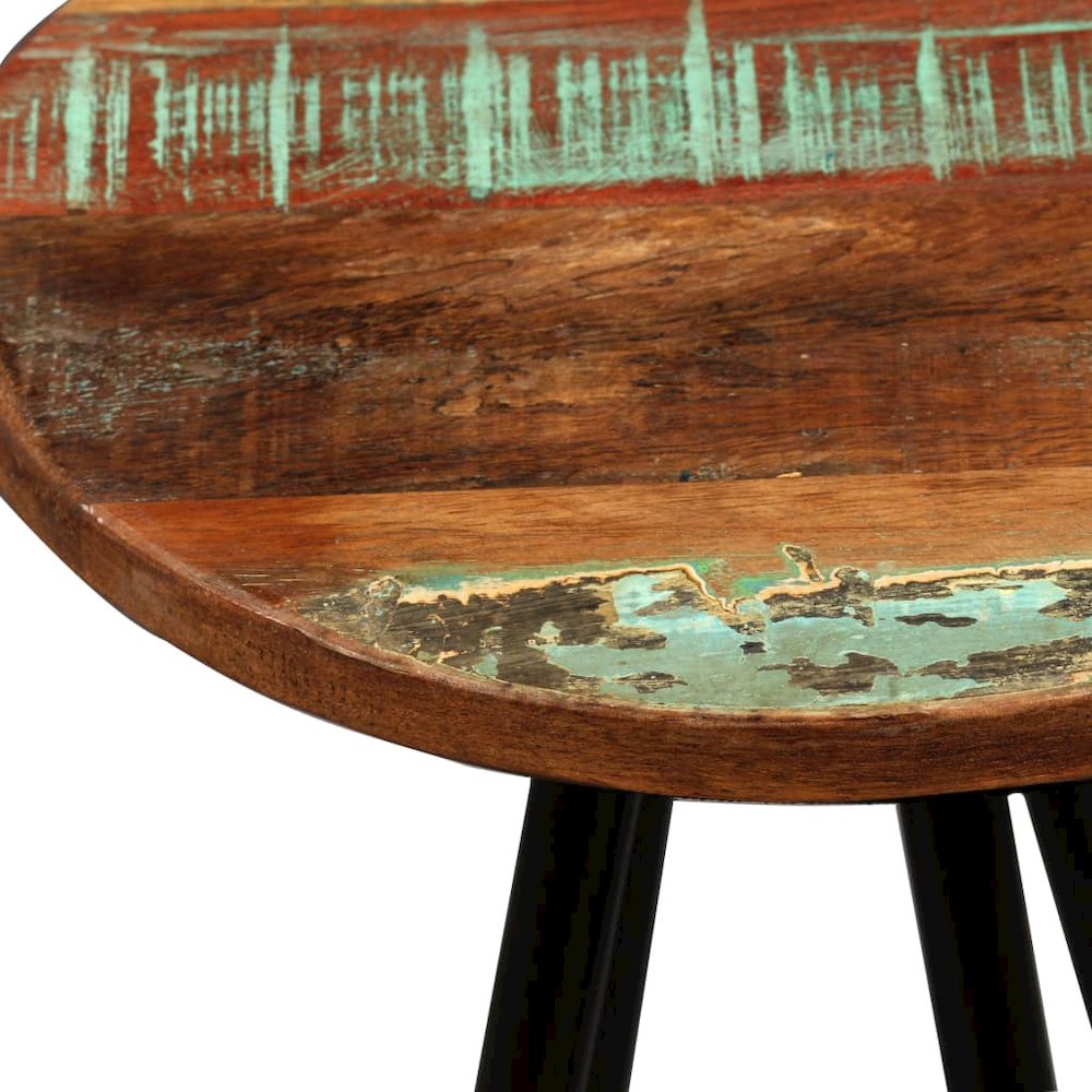 Bar Stool Set of 4 Varied Reclaimed Wood Standard Industrial - vidaXL