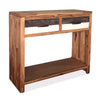 Console Table Natural Wood Solid Acacia Wood Medium Console Table - vidaXL
