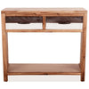 Console Table Natural Wood Solid Acacia Wood Medium Console Table - vidaXL