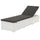 Sunlounger Set White and Black PE rattan - vidaXL
