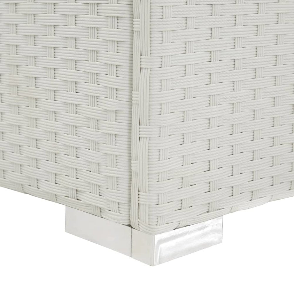 Sunlounger Set White and Black PE rattan - vidaXL