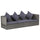 Garden Bed Grey PE Rattan 78.7x23.6 in Adjustable Armrests - vidaXL