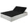 Sunlounger White and Black Poly Rattan and Powder-Coated Steel - vidaXL