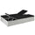 Sunlounger White and Black Poly Rattan and Powder-Coated Steel - vidaXL