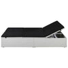 Sunlounger White and Black Poly Rattan and Powder-Coated Steel - vidaXL