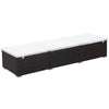Sunlounger Brown and cream white - vidaXL