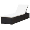 Sunlounger Brown and cream white - vidaXL