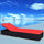 Sun Lounger Black Red PE Rattan, Powder-Coated Steel, Polyester - vidaXL