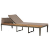 Garden Sunbed Brown Solid Acacia wood Regular Adjustable Armrests - vidaXL