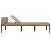 Garden Sunbed Brown Solid Acacia wood Regular Adjustable Armrests - vidaXL