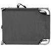 Sunlounger Grey Powder-coated steel Single Foldable - vidaXL