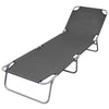 Sunlounger Grey Powder-coated steel 74.4 x 22.8 x 10.6 in - vidaXL