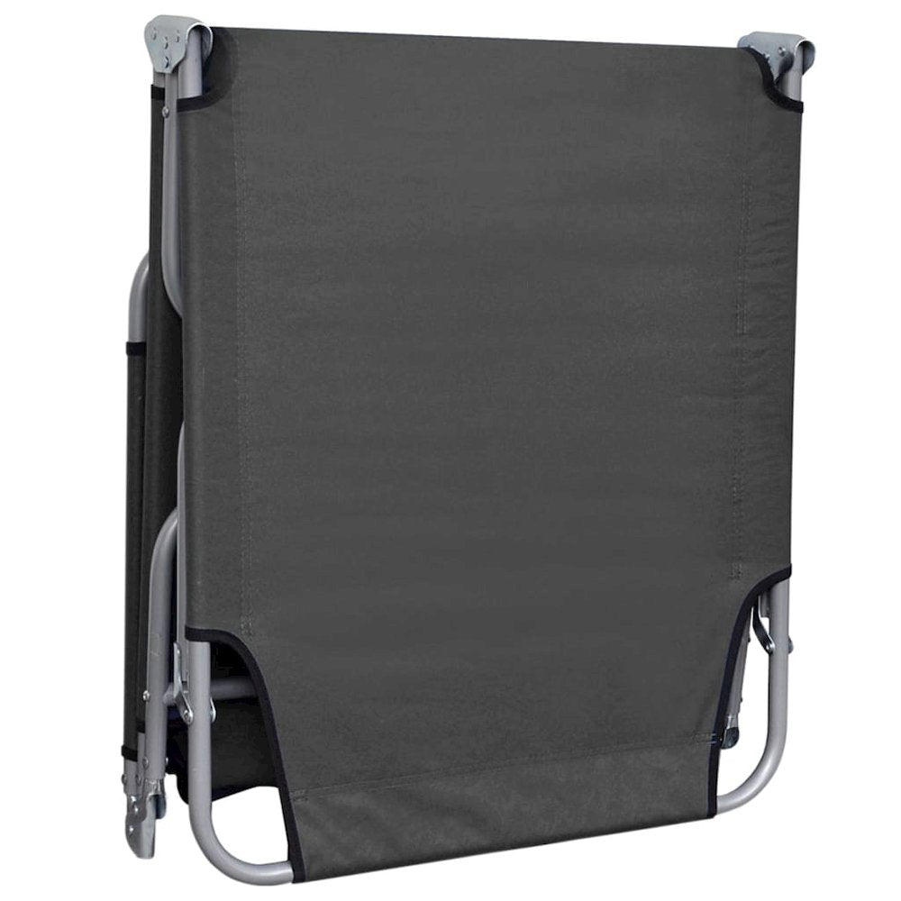 Sunlounger Grey Powder-coated steel 74.4 x 22.8 x 10.6 in - vidaXL