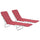 Sunlounger Set of 2 Red - vidaXL