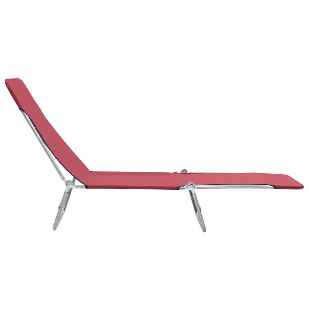 Sunlounger Set of 2 Red - vidaXL