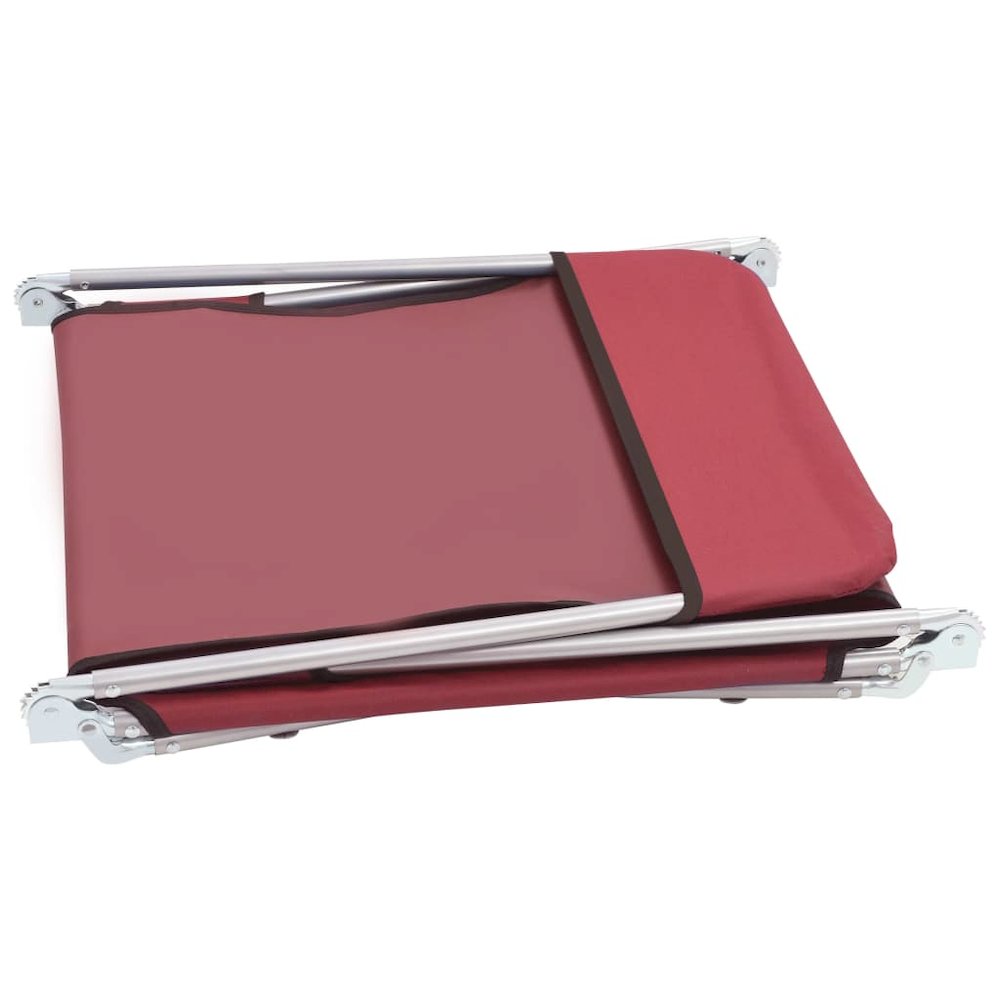 Sunlounger Set of 2 Red - vidaXL