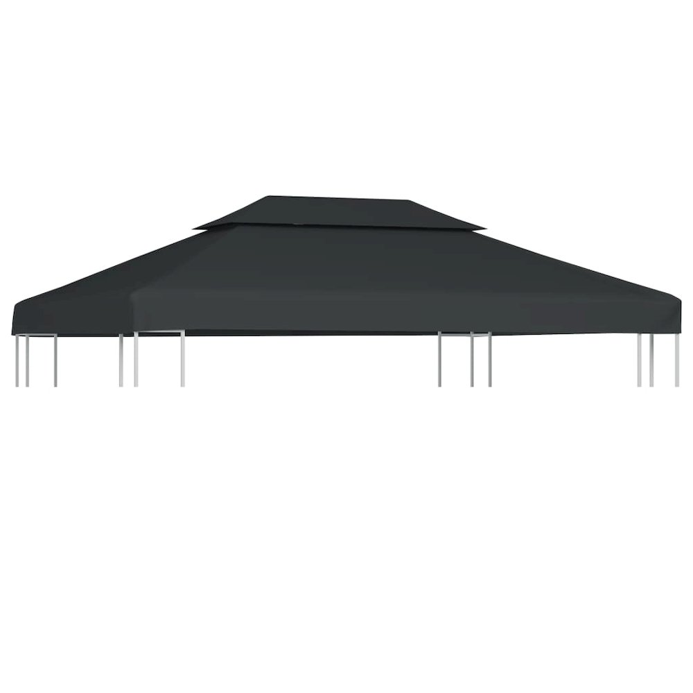 Gazebo Top Cover Anthracite Polyester with PVC coating - vidaXL