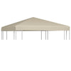 Gazebo Top Cover Beige Polyester with PVC coating 9.8 x 9.8 feet - vidaXL