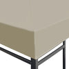 Gazebo Top Cover Beige Polyester with PVC coating 9.8 x 9.8 feet - vidaXL