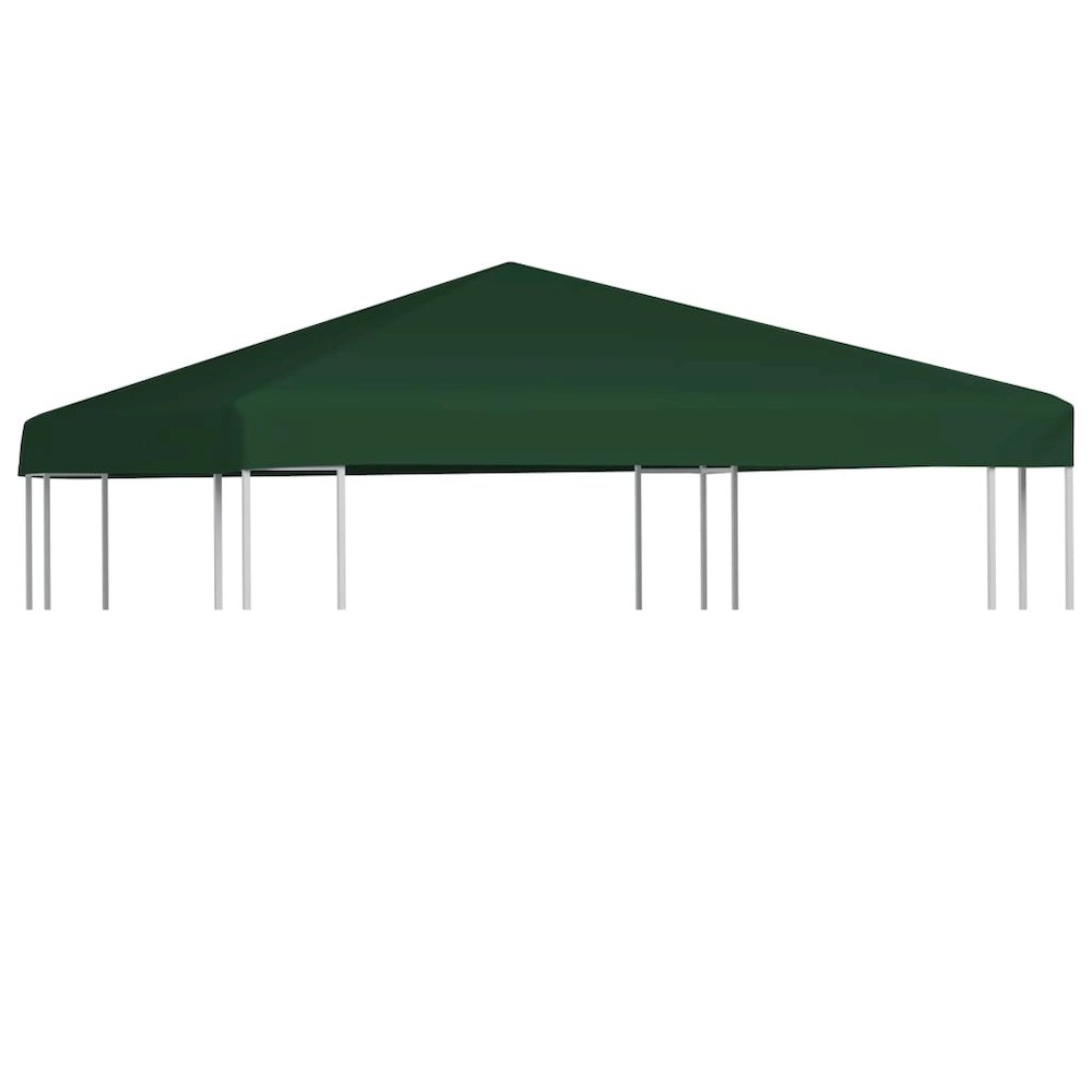 Gazebo Top Cover Green Polyester with PVC coating 10x10ft - vidaXL