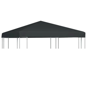 Gazebo Top Cover Grey Polyester with PVC coating 9.8 x 9.8 ft - vidaXL