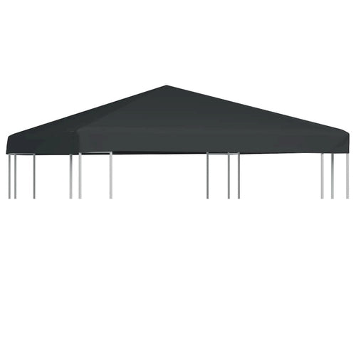 Gazebo Top Cover Grey Polyester with PVC coating 9.8 x 9.8 ft - vidaXL