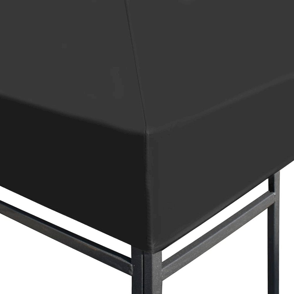 Gazebo Top Cover Grey Polyester with PVC coating 9.8 x 9.8 ft - vidaXL