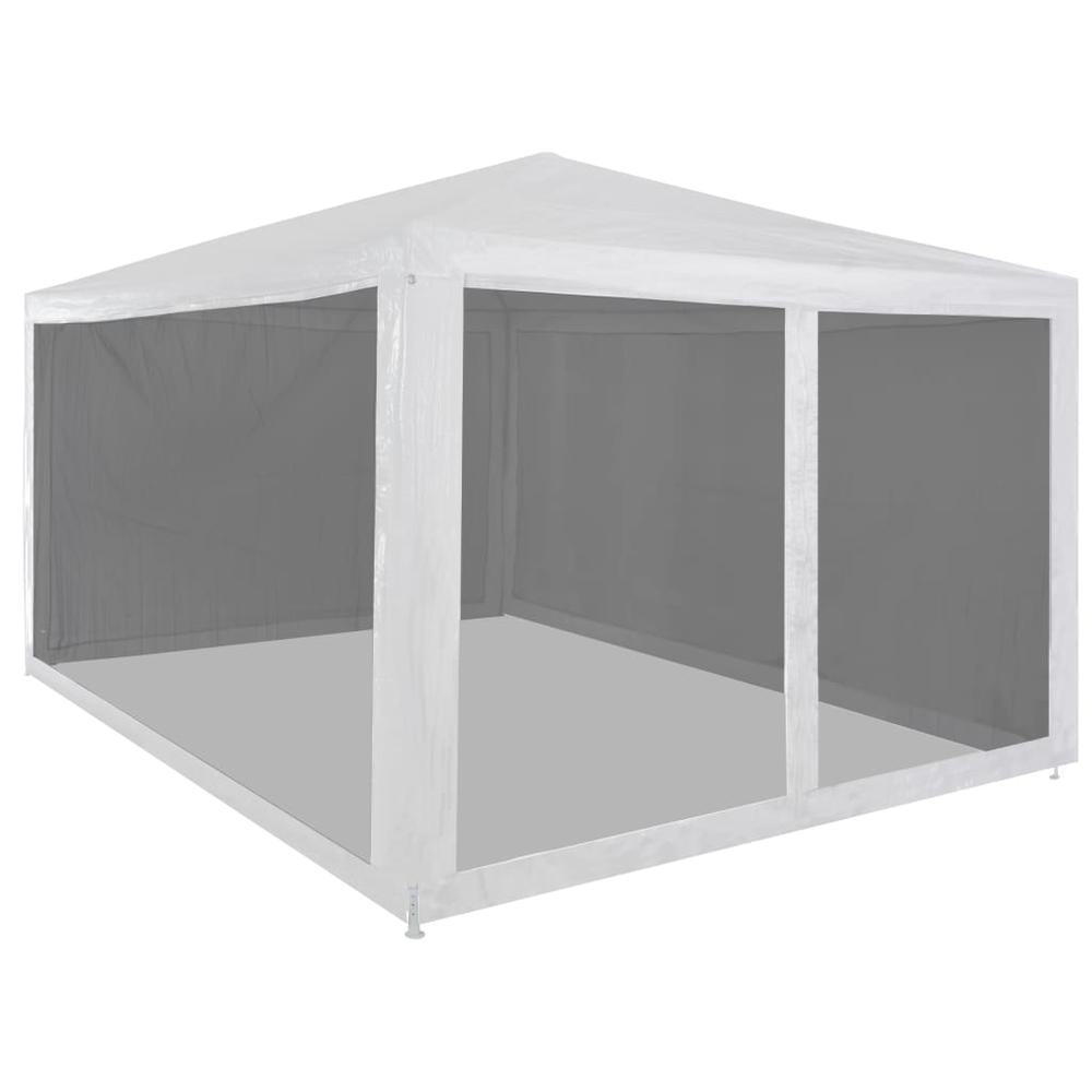Party Tent White and black Powder-coated steel frame Large - vidaXL