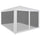 Party Tent White and black Powder-coated steel frame Large - vidaXL
