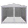 Party Tent White and black Powder-coated steel frame Large - vidaXL