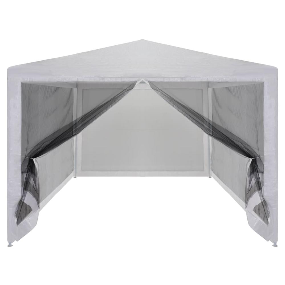Party Tent White and black Powder-coated steel frame Large - vidaXL