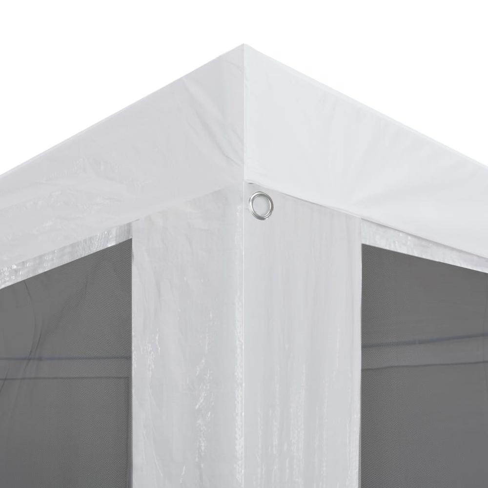 Party Tent White and black Powder-coated steel frame Large - vidaXL