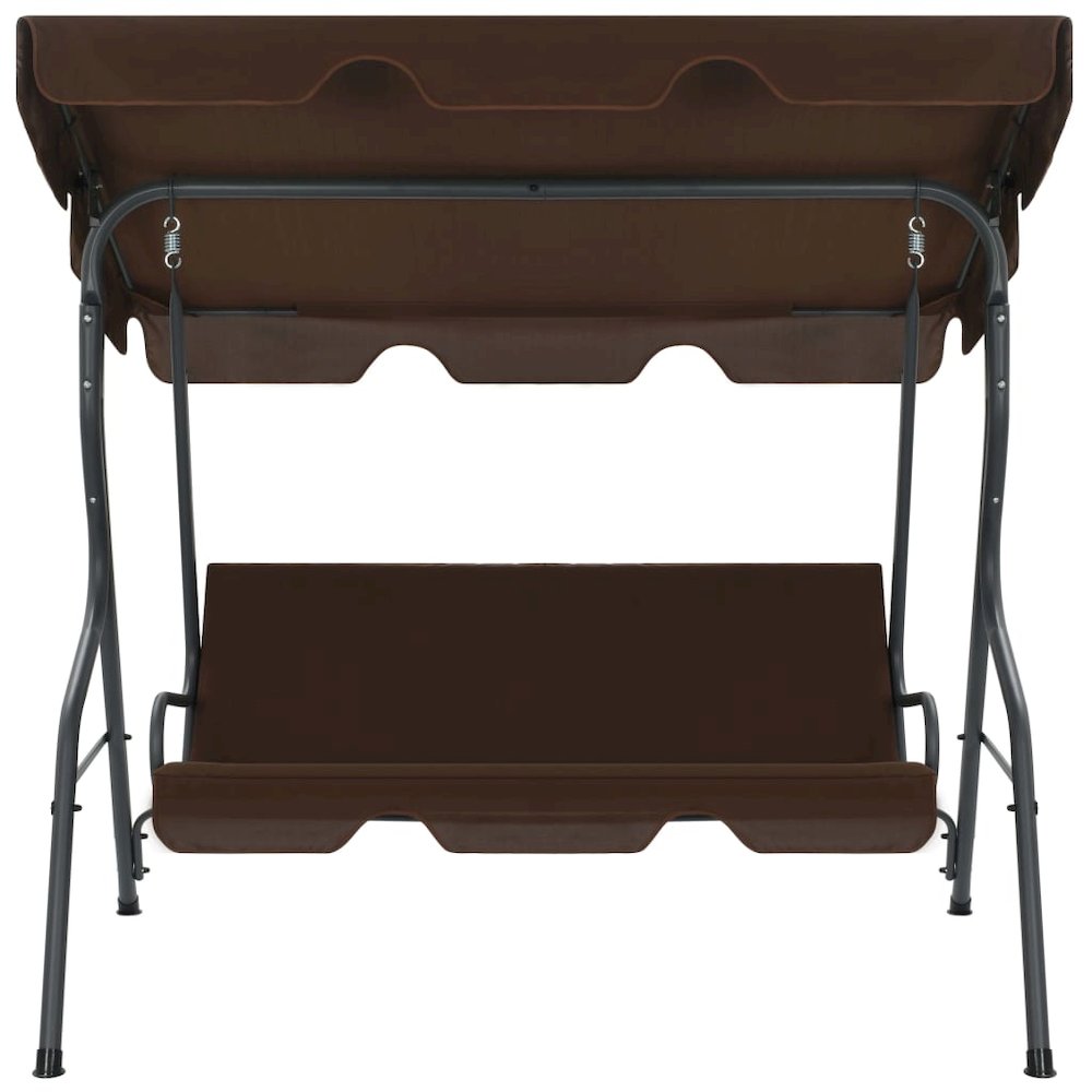 Garden Swing Seat Coffee Powder-coated steel frame - vidaXL
