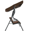 Garden Swing Seat Coffee Powder-coated steel frame - vidaXL