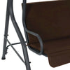 Garden Swing Seat Coffee Powder-coated steel frame - vidaXL