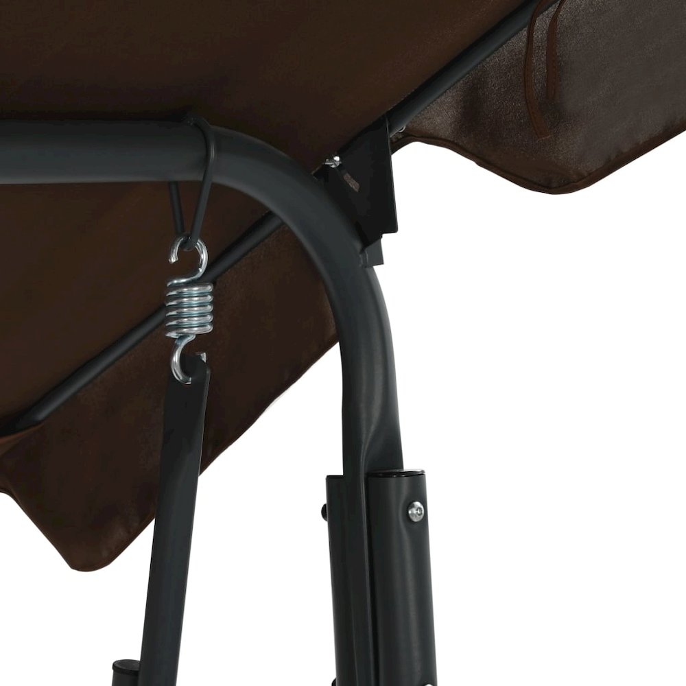 Garden Swing Seat Coffee Powder-coated steel frame - vidaXL