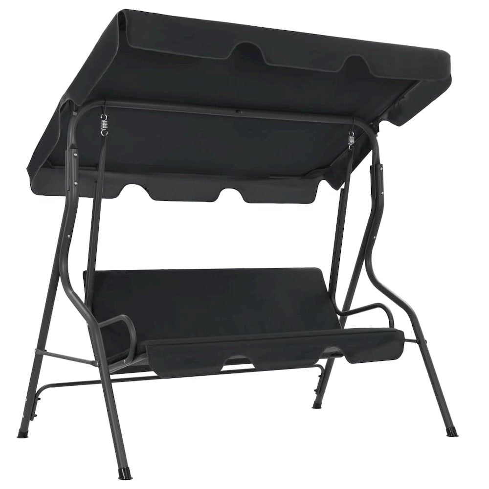 Garden Swing Chair Anthracite Powder-coated steel 66.9x43.3x60.2 in - vidaXL