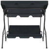 Garden Swing Chair Anthracite Powder-coated steel 66.9x43.3x60.2 in - vidaXL