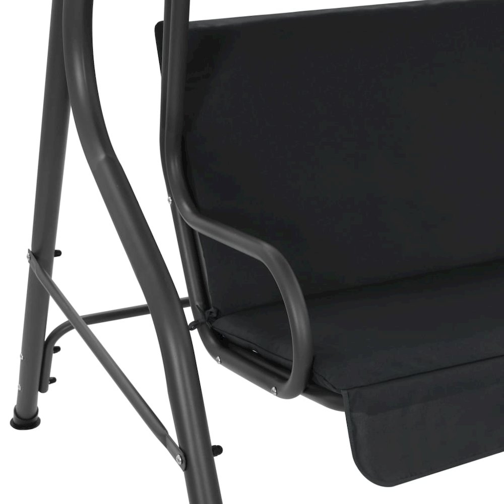 Garden Swing Chair Anthracite Powder-coated steel 66.9x43.3x60.2 in - vidaXL