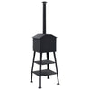 vidaXL Outdoor Pizza Oven Charcoal Fired with 2 Fireclay Stones, 40362