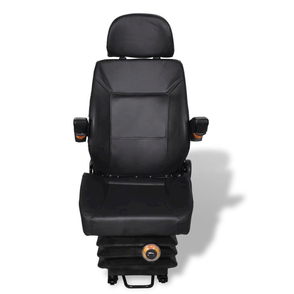 Tractor Seat Black Steel Universal fit for tractors - vidaXL